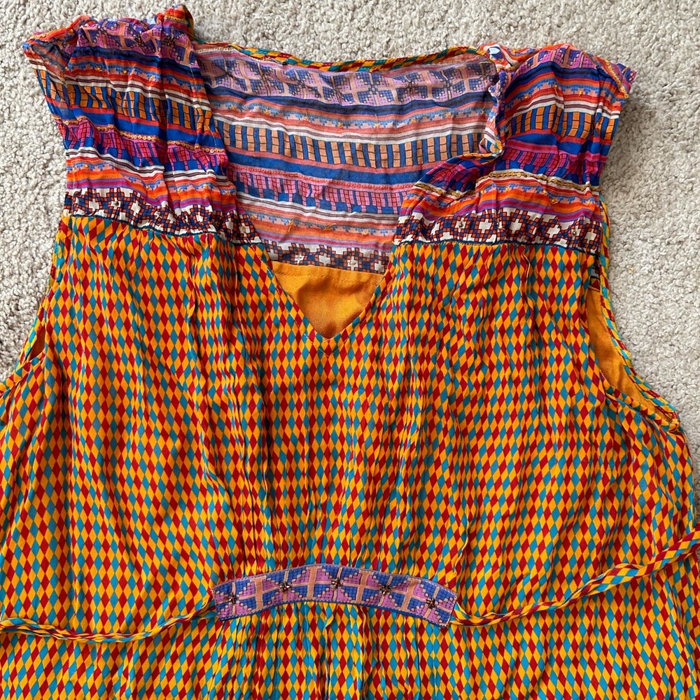 Anthropologie beaded maxi dress